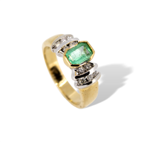 Ringe Idee Preziose dal 1987 Dame in Gelbgold Smeraldo 0.70 Ct IP.AK18M/2S - IP.AK18M/2S